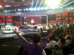 Saat Ketum dan Elit Parpol Pendukung 2 Kubu Capres Saling Adu Yel-yel