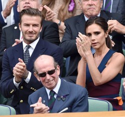 Penampilan Duo Stylish, David dan Victoria Beckham Nonton Pertandingan Tenis