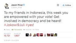 Sting, Jason Mraz, Arkarna, Metal Hammer Dukung Jokowi