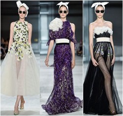 Romantisnya Gaun Berbunga Giambattista Valli di Paris Haute Couture