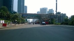 Jl MH Thamrin-Sudirman Lengang Saat Pilpres, Kendaraan Bisa Ngebut