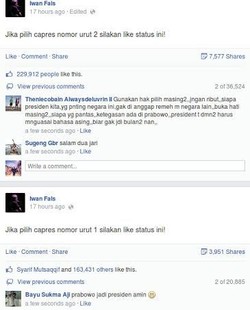 Survei Pilpres Ala Iwan Fals, Jokowi-JK Unggul