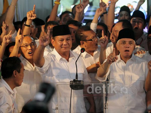 Prabowo Klaim Menang Pilpres Versi Quick Count