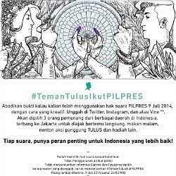 Rayakan Pemilu, Tulus Gelar #TemanTulusIkutPILPRES