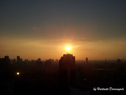 Sunset in High Building