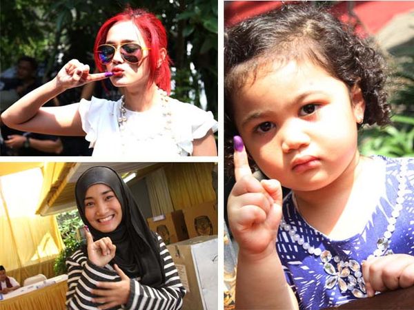 Selebriti Nyoblos di Pemilu 2014