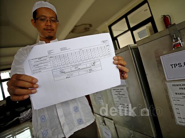 Rekapitulasi Suara Pilpres di Kelurahan Mampang