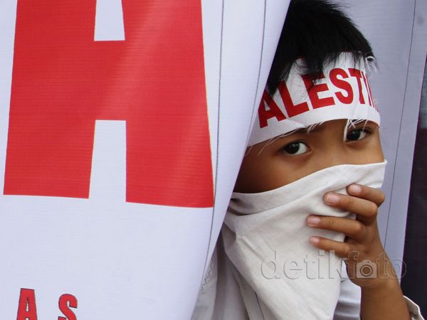 Aksi Kecam Israel di Bundaran HI