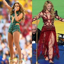 Kostum Seksi Jennifer Lopez vs Shakira di Piala Dunia 2014