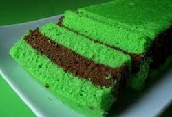 Resep Kue : Bolu Kukus Pandan Cokelat