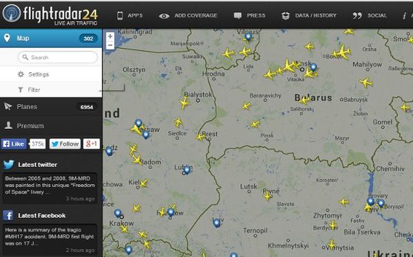 Penampakan Para Pesawat Hindari Langit Ukraina