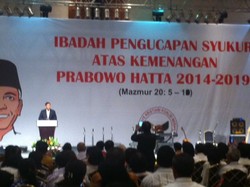 Hadir di Syukuran Kemenangan Prabowo-Hatta, Hashim: Kita Unggul 1,6 Persen