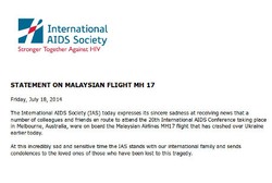 Rombongan Peneliti AIDS Turut Menjadi Korban Jatuhnya MH17 di Ukraina
