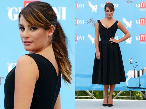 Klasik Dibalut Dress Hitam ala Lea Michele