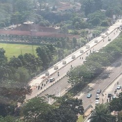 Beginilah Sepinya Jl Sudirman Jelang Pengumuman Pemenang Pilres