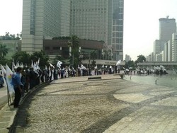 Massa KSPI Batal ke KPU, Pilih Aksi untuk Gaza di Bundaran HI