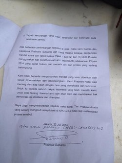 Kenapa Tak Ada Hatta Saat Prabowo Nyatakan Tolak Pelaksanaan Pilpres?