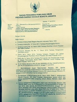 Bawaslu DKI Tak Pernah Rekomendasikan Coblosan Ulang di 5.802 TPS