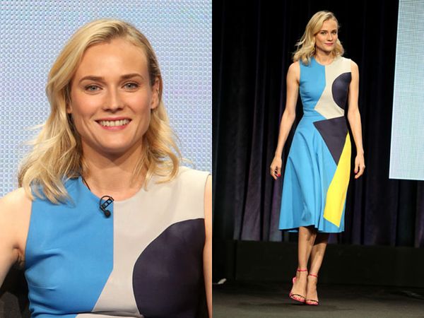 Gaun Warna-warni Diane Kruger Gaun Warna-warni Diane Kruger