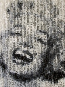 Uniknya! Potret Marilyn Monroe dan Audrey Hepburn dari Ribuan Kancing