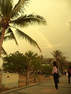 Pelangi Senja di Utara jakarta