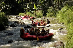 Arung Jeram di Sungai Palayangan Bandung, Seru!