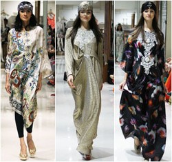 Kaftan Print Karya Perdana Mel Ahyar untuk Tampil Modis di Hari Raya