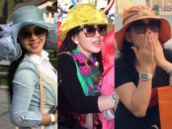 Liburan ke Italia, Syahrini Cetar dengan Topi Warna-warni