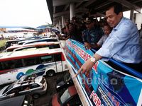 Chairul Tanjung Pantau Arus Mudik di Merak