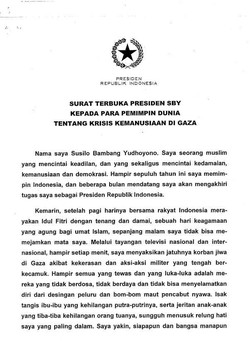 Ini Isi Surat Terbuka SBY ke Pemimpin Dunia Soal Krisis Gaza
