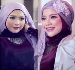 Tutorial Hijab Turban dengan Aksesori untuk Pergi ke Pesta Pernikahan
