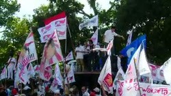 Suasana Saat Prabowo-Hatta Datang ke MK