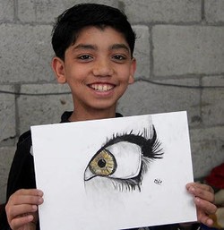 Seniman Cilik Gaza Melukis di Tengah Peperangan