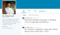 Ingin Sebarkan Pesan Dakwah, KH Miftah Faridl Rilis Akun Twitter Resmi