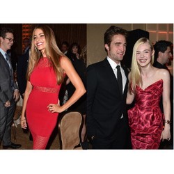 Sofia Vergara Seksi Bergaun Merah, Rob Pattinson Akrab dengan Elle Fanning