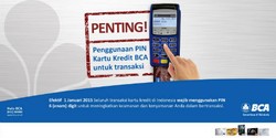 Agustus, BCA Mulai Implementasi PIN Untuk Transaksi Kartu Kredit