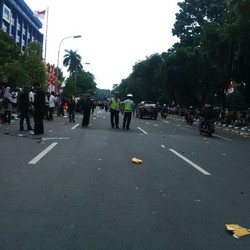 Demo Prabowo-Hatta di Depan MK Bubar, Lalin Mulai Lancar