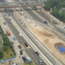 Begini Penampakan Ruas Sudirman dari Atas Gedung, Lebih Sepi