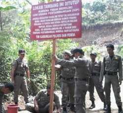 Sehari, Satpol PP Tutup 9 Galian C Tak Berizin