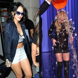 Rihanna Pamer Perut, Lindsay Lohan Ice Bucket Challenge