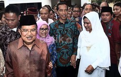 Bantah Ada Slek, Jokowi Belum Bahas Perampingan Kabinet dengan JK