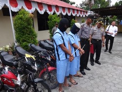 Polresta Pekanbaru Tangkap 2 Pelaku Curanmor Spesialis Suzuki Satria