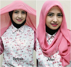 Tutorial Hijab Simple untuk Tampil Kasual Ala Juara 2 Hijab Hunt 2014