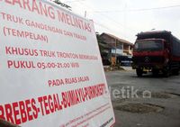 Sosialisasi Larangan Kendaraan Berat Melintas Jalur Tengah