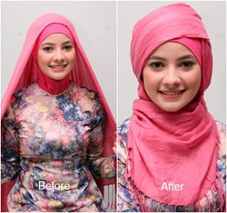 Tutorial Hijab dengan Kreasi Pashmina Ala Juara 1 Hijab Hunt 2014