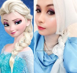 Hijab Style: 5 Hijabers Bergaya Ala Elsa Frozen