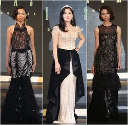 Dian Sastrowardoyo Jadi Model Catwalk dengan Gaun Barli Asmara