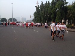 Ribuan Peserta Independence Day Run Menyemut di Jl Medan Merdeka Utara