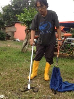 Begini Cara Melepaskan Belitan Ular Jenis Python