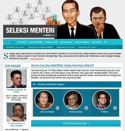 Live! Ayo Pilih Calon Menteri Paling Hebat di Tiap Kementerian    